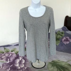 White + Warren Cotton Modal Boatneck Long Sleeve Tee